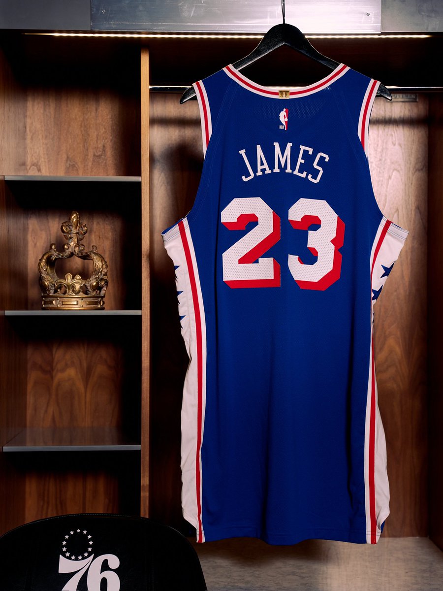 NBA — "One Last Time": Philadelphia 76ers Officially Welcome LeBron James With Crown and Blue No. 23