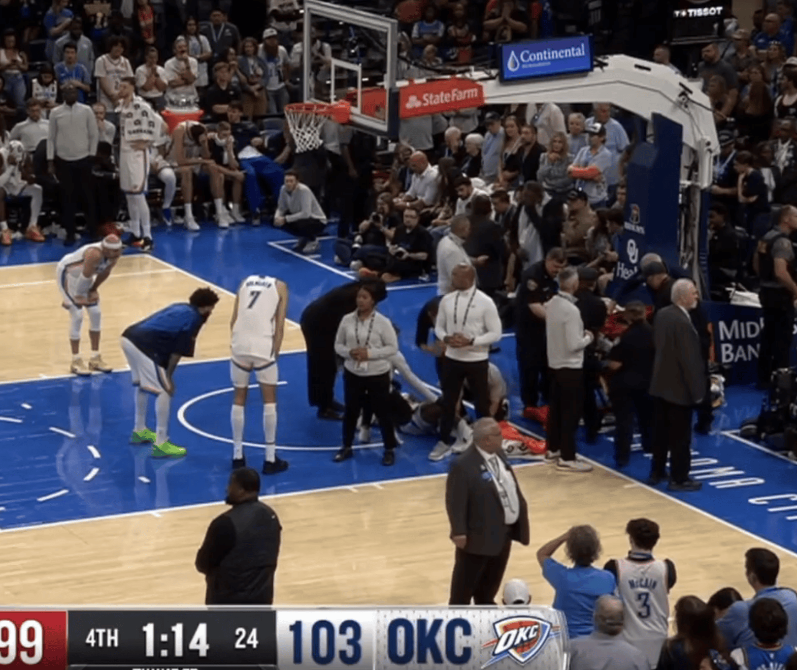 Jalen Williams injury: Thunder star stretchered off floor after nasty ankle injury vs. Clippers